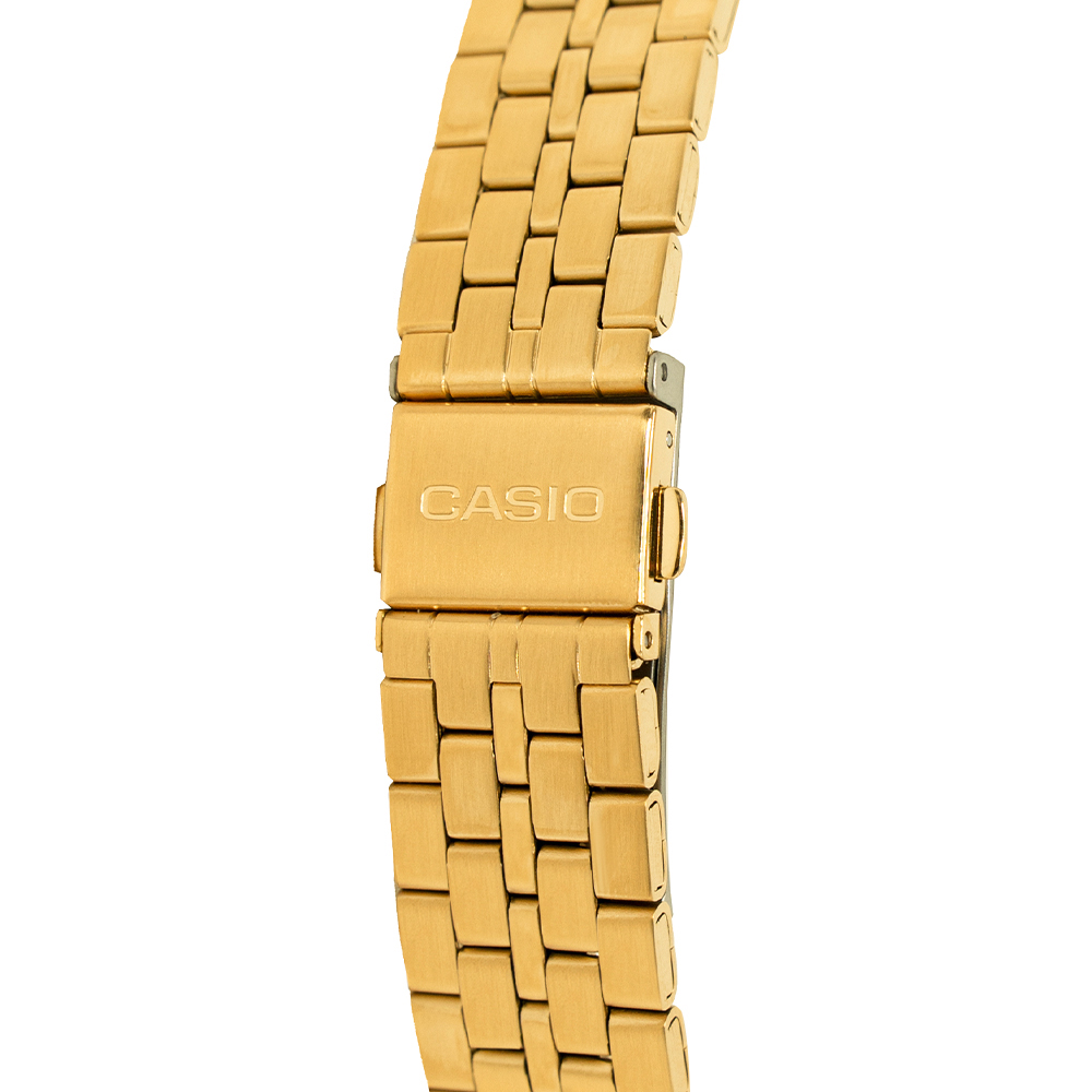 Casio MTP-B145G-9AVDF Orologio Uomo – Quadrante Bianco, Cinturino Oro, Stile Retrò Anni '80