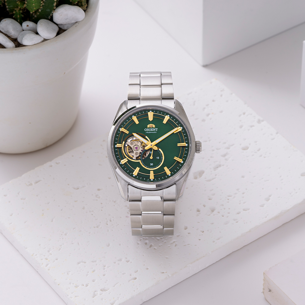 Đồng hồ Orient Contemporary Semi Skeleton 40.8 mm Nam RA-AR0008E30B Màu Bạc