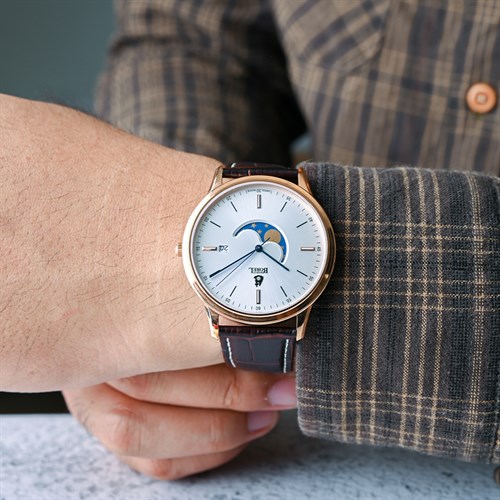 Đồng hồ Ernest Borel 40 mm Nam GGR880-212BR Màu Nâu