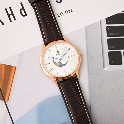 Đồng hồ Ernest Borel 40 mm Nam GGR880-212BR Màu Nâu