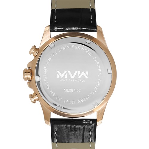 Đồng hồ MVW Sport 41 mm Nam ML087-02 Màu Đen