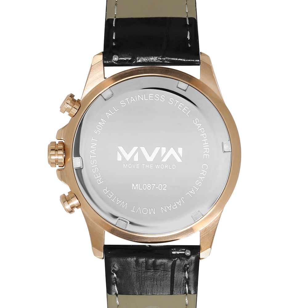 Đồng hồ MVW Sport 41 mm Nam ML087-02 Màu Đen