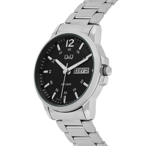 Đồng hồ Q&Q 42 mm Nam A36A-004PY Màu Bạc