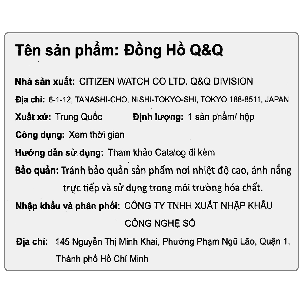 Đồng hồ Q&Q 42 mm Nam A36A-004PY - 7