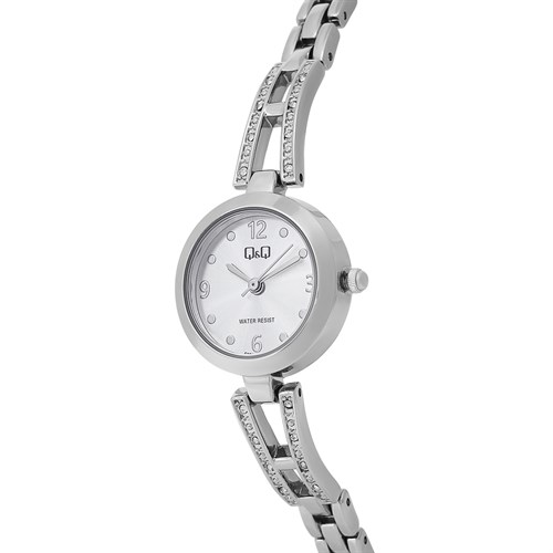 Đồng hồ Q&Q 22 mm Nữ F07A-001PY Màu Bạc