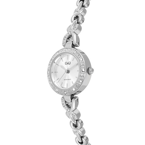 Đồng hồ Q&Q 22 mm Nữ F08A-001PY Màu Bạc