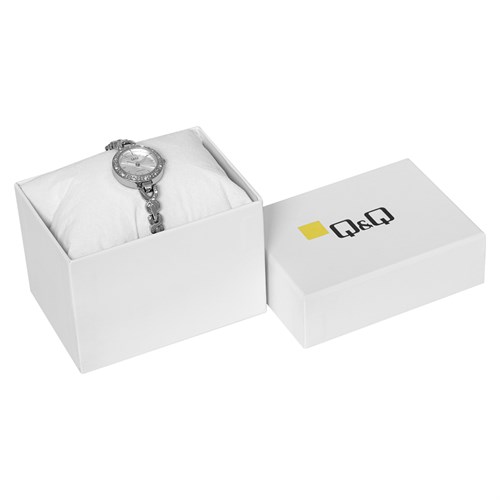 Đồng hồ Q&Q 22 mm Nữ F08A-001PY Màu Bạc