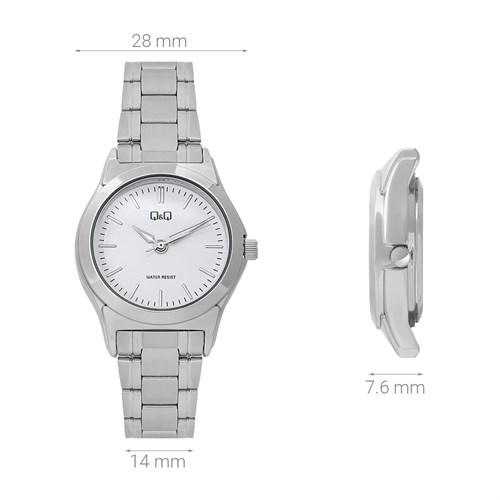 Đồng hồ Q&Q 28 mm Nữ C07A-006PY Màu Bạc