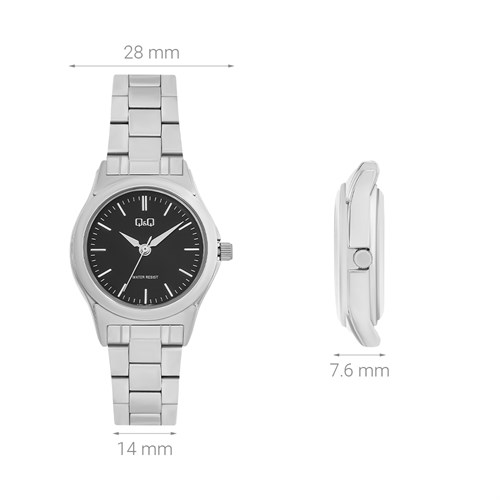 Đồng hồ Q&Q 28 mm Nữ C07A-007PY Màu Bạc