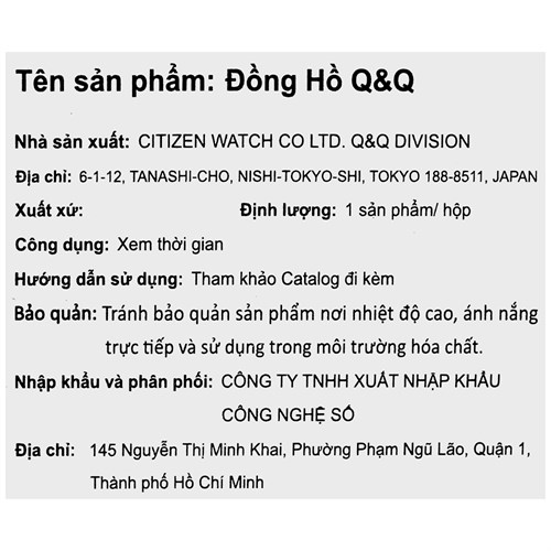 Đồng hồ Q&Q 28 mm Nữ C07A-007PY Màu Bạc