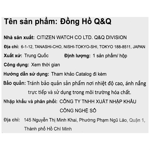 Đồng hồ Q&Q 40 mm Nam CD06J202Y Màu Bạc