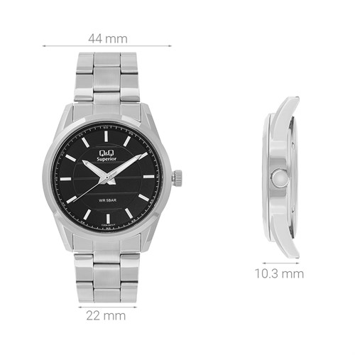 Đồng hồ Q&Q 44 mm Nam C20A-001VY Màu Bạc