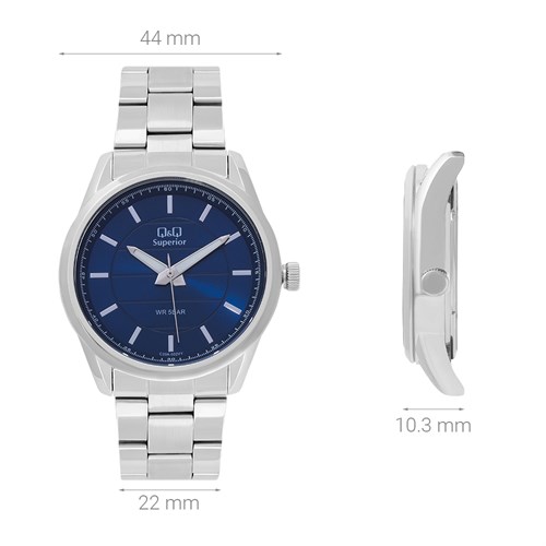 Đồng hồ Q&Q 44 mm Nam C20A-002VY Màu Bạc