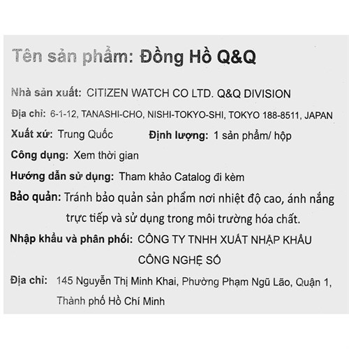 Đồng hồ Q&Q 44 mm Nam C20A-002VY Màu Bạc