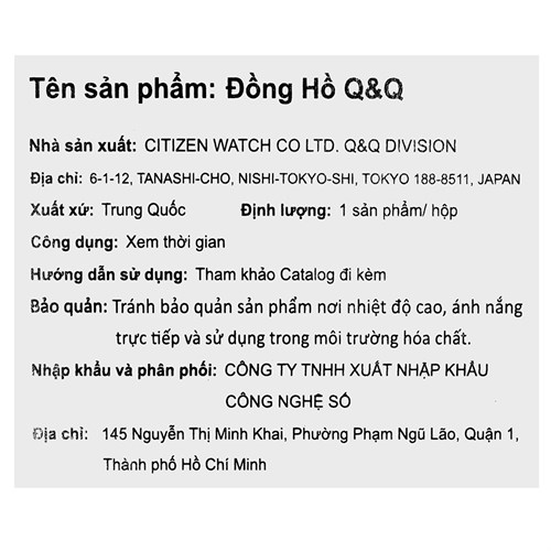 Đồng hồ Q&Q 22 mm Nữ Q55B-003PY Màu Vàng