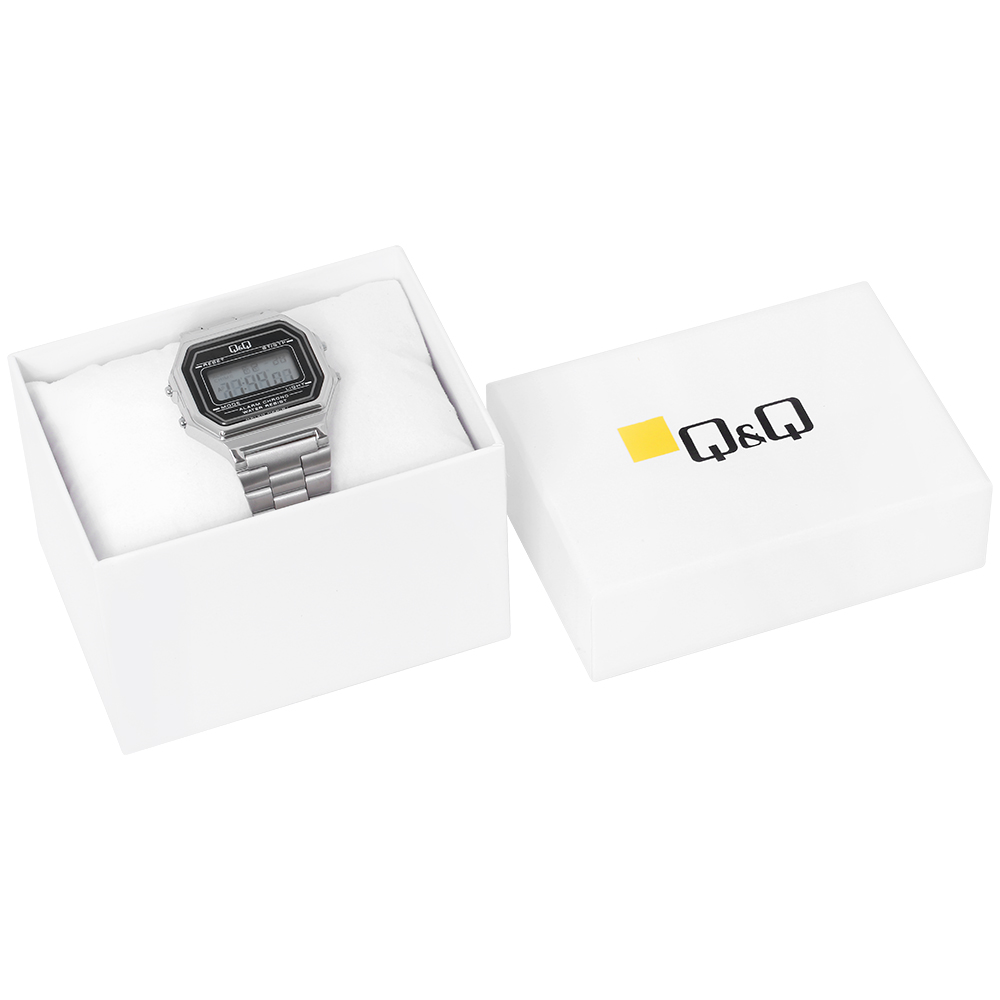 Đồng hồ Q&Q 34 mm Unisex G17A-001JY Màu Bạc