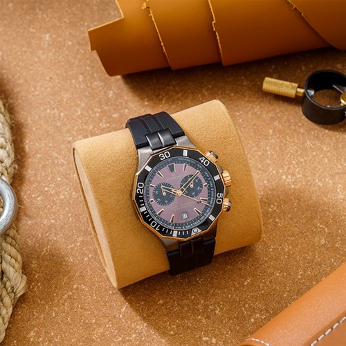 Đồng hồ Edox Delfin 43 mm Nam 10112-357GRNCA-BRNR Màu Đen