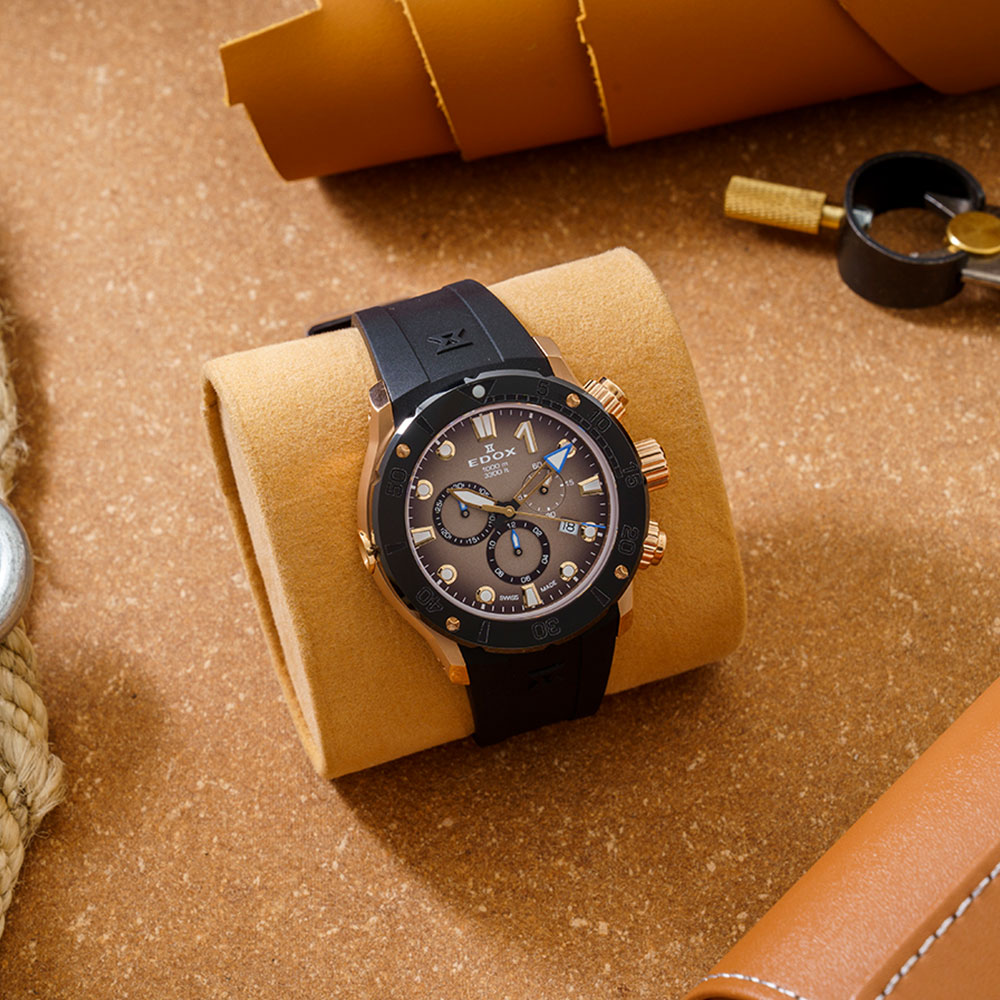 Đồng hồ Edox CO-1 45 mm Nam 10242-TINRCA-BRDR Màu Đen