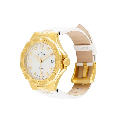 Đồng hồ Edox Delfin 38 mm Nữ 53020-37JC-NADD Màu Trắng
