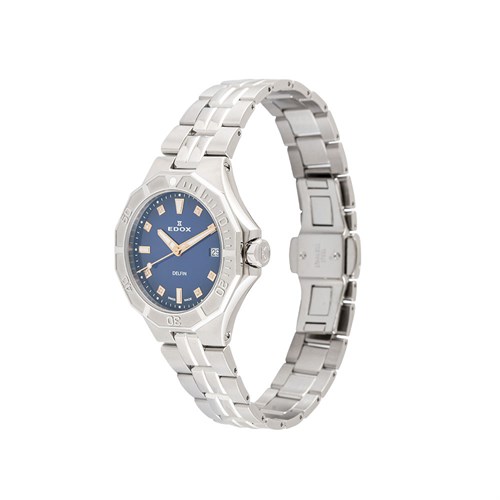 Đồng hồ Edox Delfin 38 mm Nữ 53020-3M-BUDDR Màu Bạc