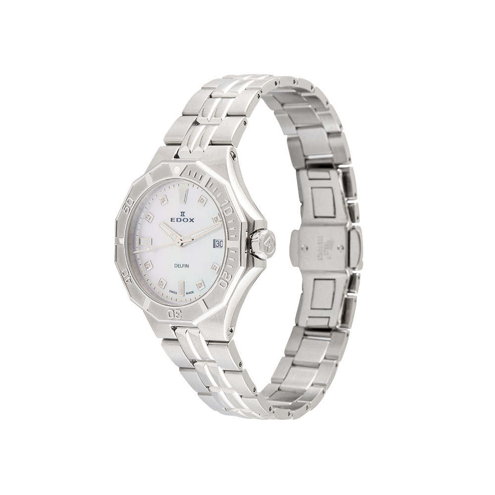 Đồng hồ Edox Delfin 38 mm Nữ 53020-3M-NADN Màu Bạc