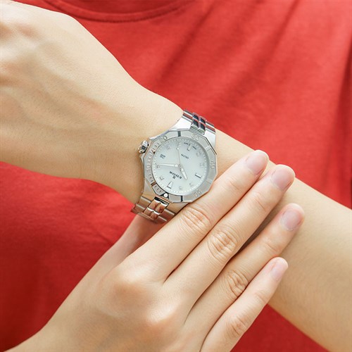 Đồng hồ Edox Delfin 38 mm Nữ 53020-3M-NADN Màu Bạc
