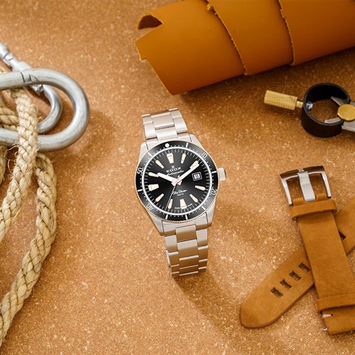 Đồng hồ Edox Skydiver 42 mm Nam 80126-357RNM-NIRB Màu Bạc