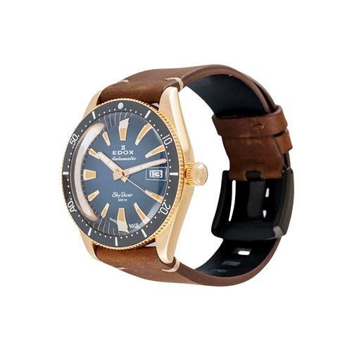 Đồng hồ Edox Skydiver 42 mm Nam 80126-BRN-BUIDR Màu Nâu