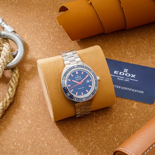 Đồng hồ Edox Hydrosub 42 mm Nam 80128-3BUM-BUIO Màu Bạc