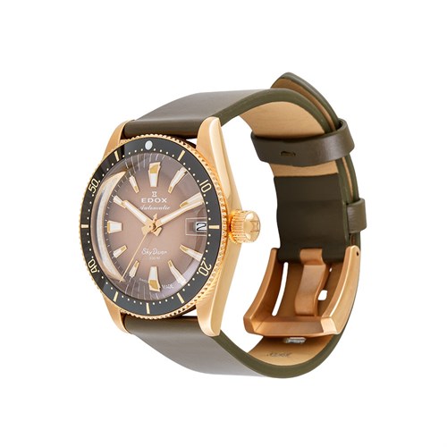 Đồng hồ Edox Skydiver 38 mm Nam 80131-37RNC-VDBEI Màu Xanh rêu