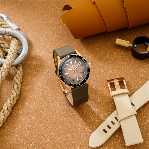 Đồng hồ Edox Skydiver 38 mm Nam 80131-37RNC-VDBEI Màu Xanh rêu