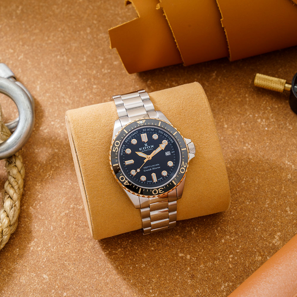 Đồng hồ Edox Neptunian 42 mm Nam 80801-3NRM-NIR Màu Bạc