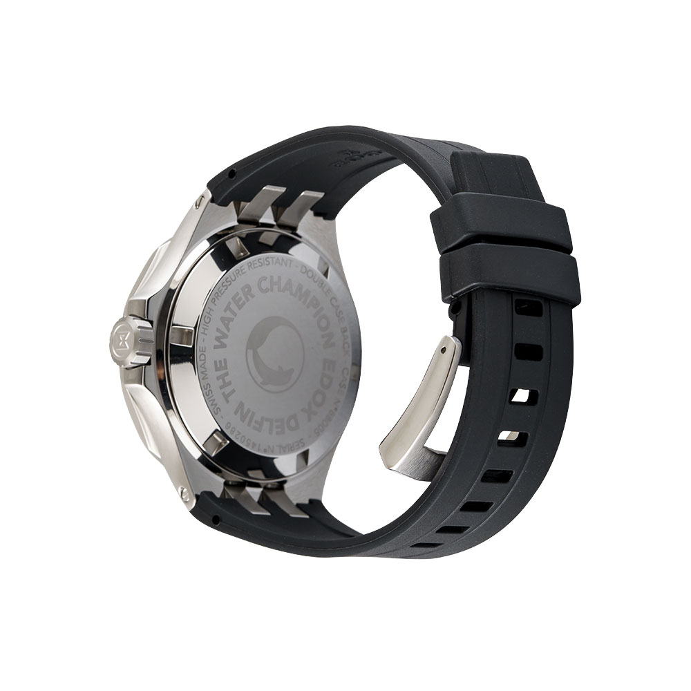 Đồng hồ Edox Delfin 43 mm Nam 88005-3CA-BUIR Màu Đen