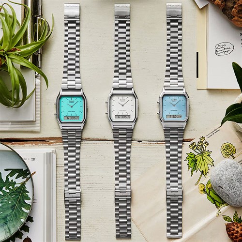 Đồng hồ Casio 29.8 mm Unisex AQ-230A-2A1MQYDF Màu Bạc