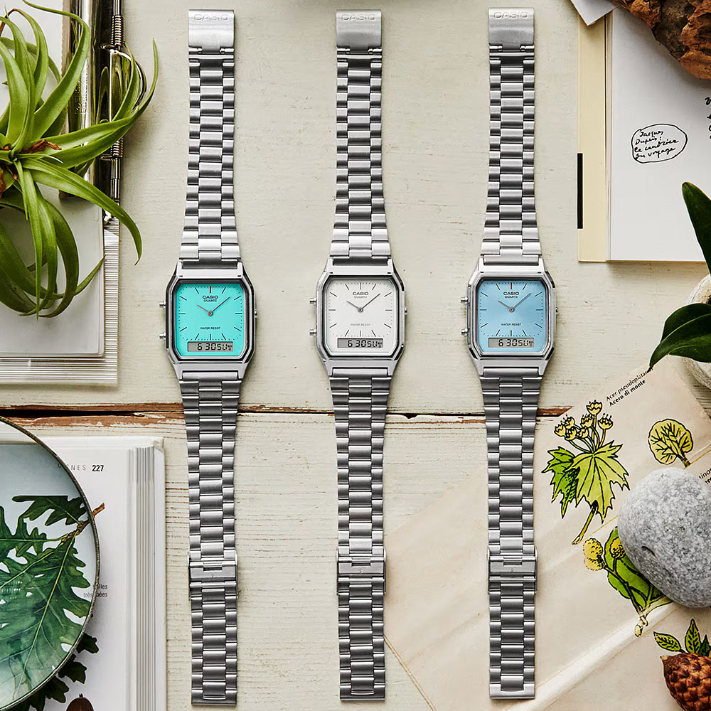 Đồng hồ Casio Vintage 29.8 mm Unisex AQ-230A-2A1MQYDF Màu Bạc