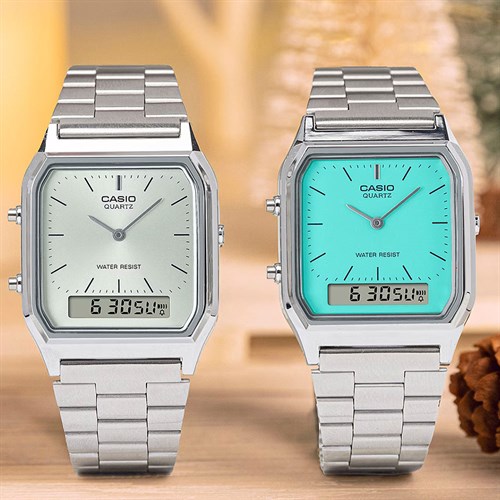 Đồng hồ Casio 29.8 mm Unisex AQ-230A-2A2MQYDF Màu Bạc