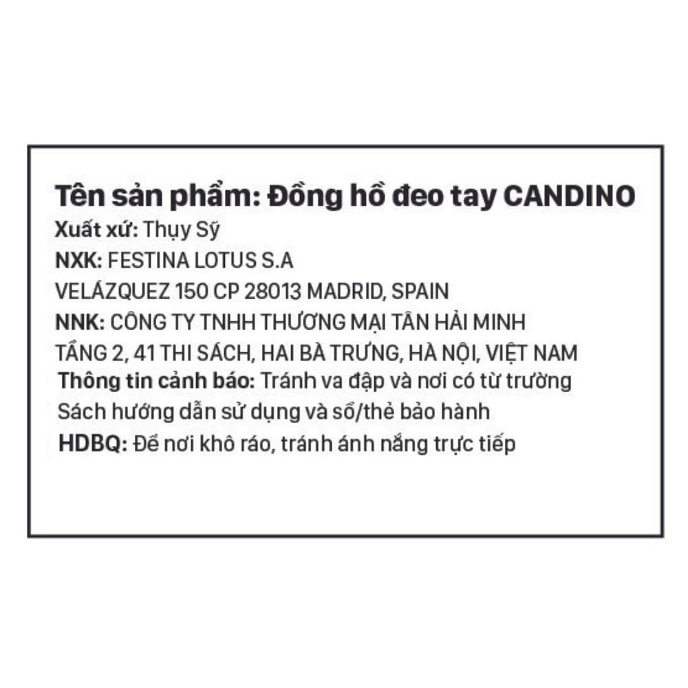 Đồng hồ Candino 34 mm Nữ C4760/3 Màu Bạc