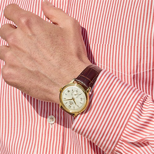 Đồng hồ Orient Small Bambino 38.4 mm Nam RA-AP0106S30B Màu Nâu