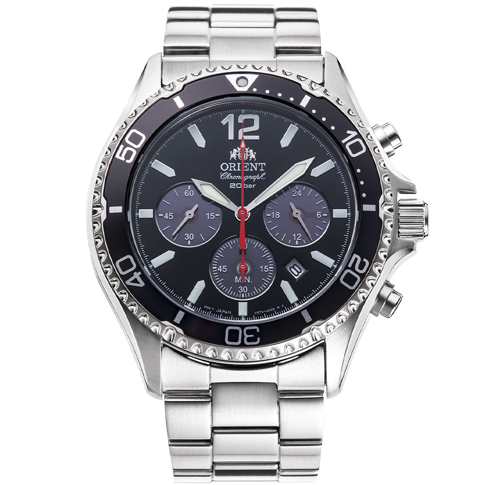 Đồng hồ Orient Mako Solar 42.8 mm Nam RA-TX0202B10B Màu Bạc
