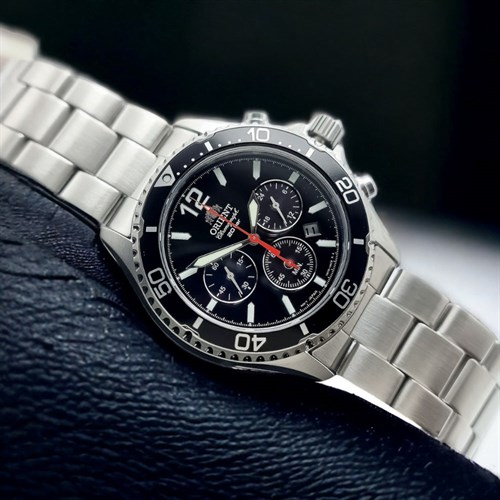 Đồng hồ Orient Mako Solar 42.8 mm Nam RA-TX0202B10B Màu Bạc