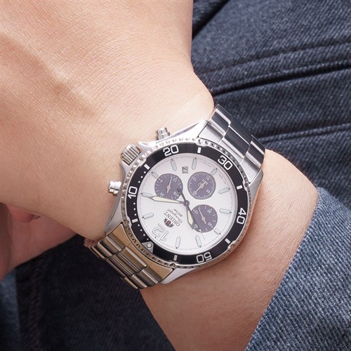 Đồng hồ Orient Mako Solar 42.8 mm Nam RA-TX0203S10B Màu Bạc