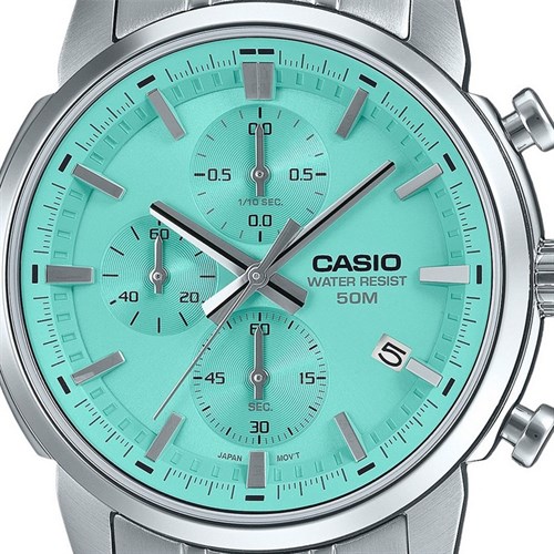 Đồng hồ Casio 42 mm Nam MTP-E510D-2AVDF Màu Bạc