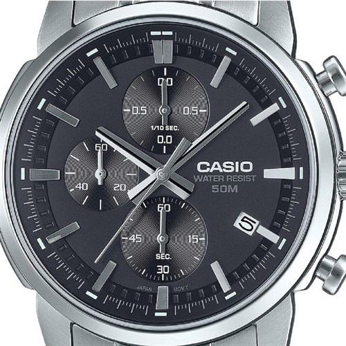 Đồng hồ Casio 42 mm Nam MTP-E510D-1A1VDF Màu Bạc