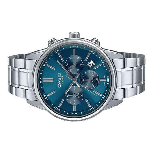 Đồng hồ Casio 41 mm Nam MTP-E515D-2A1VDF Màu Bạc