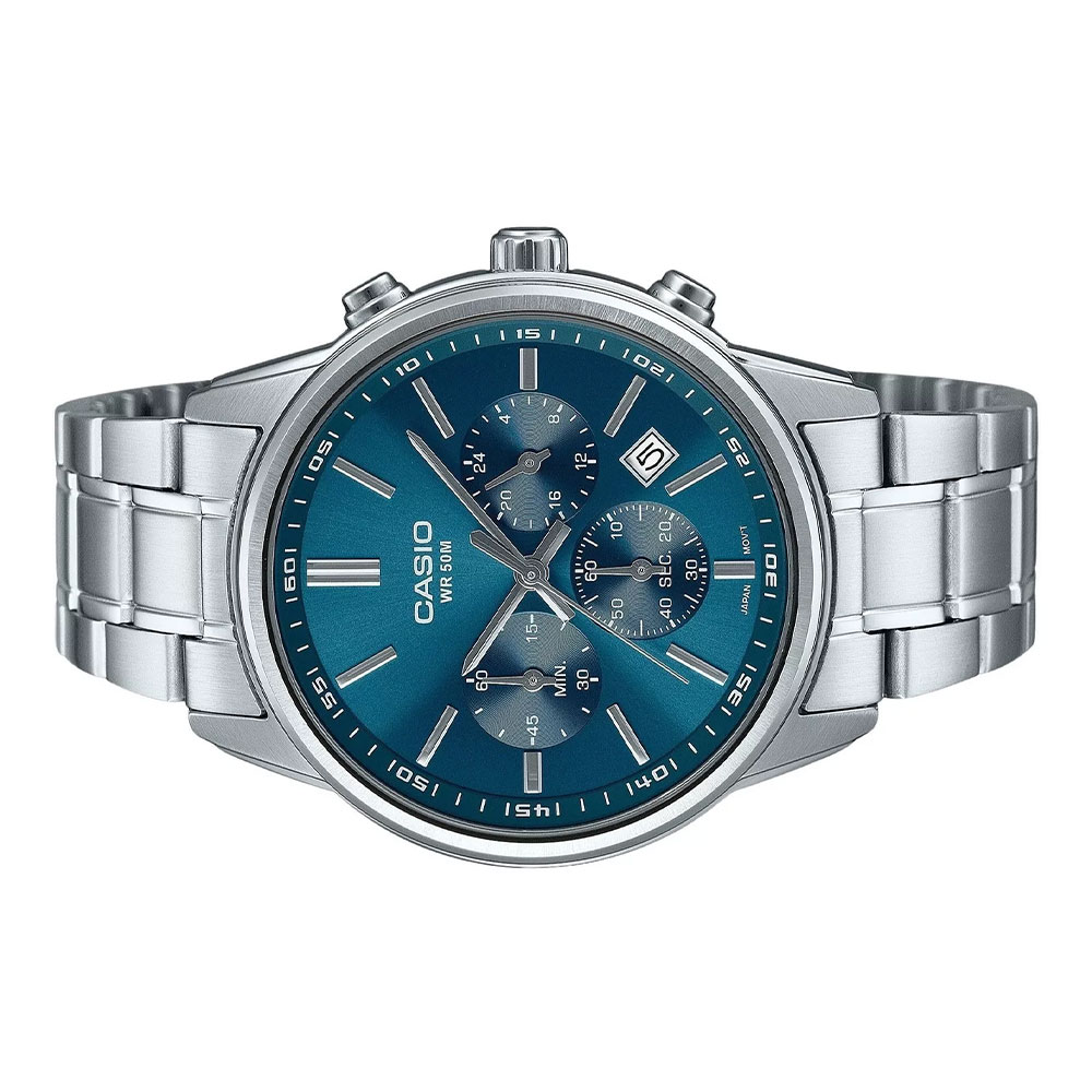 Đồng hồ Casio Timeless 41 mm Nam MTP-E515D-2A1VDF Màu Bạc