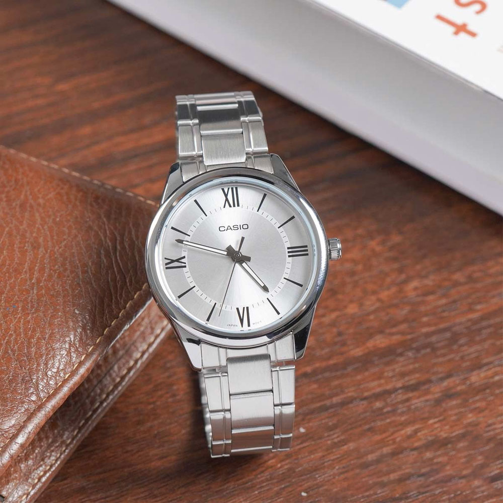 Đồng hồ Casio Timeless 40 mm Nam MTP-V005D-7B5UDF Màu Bạc