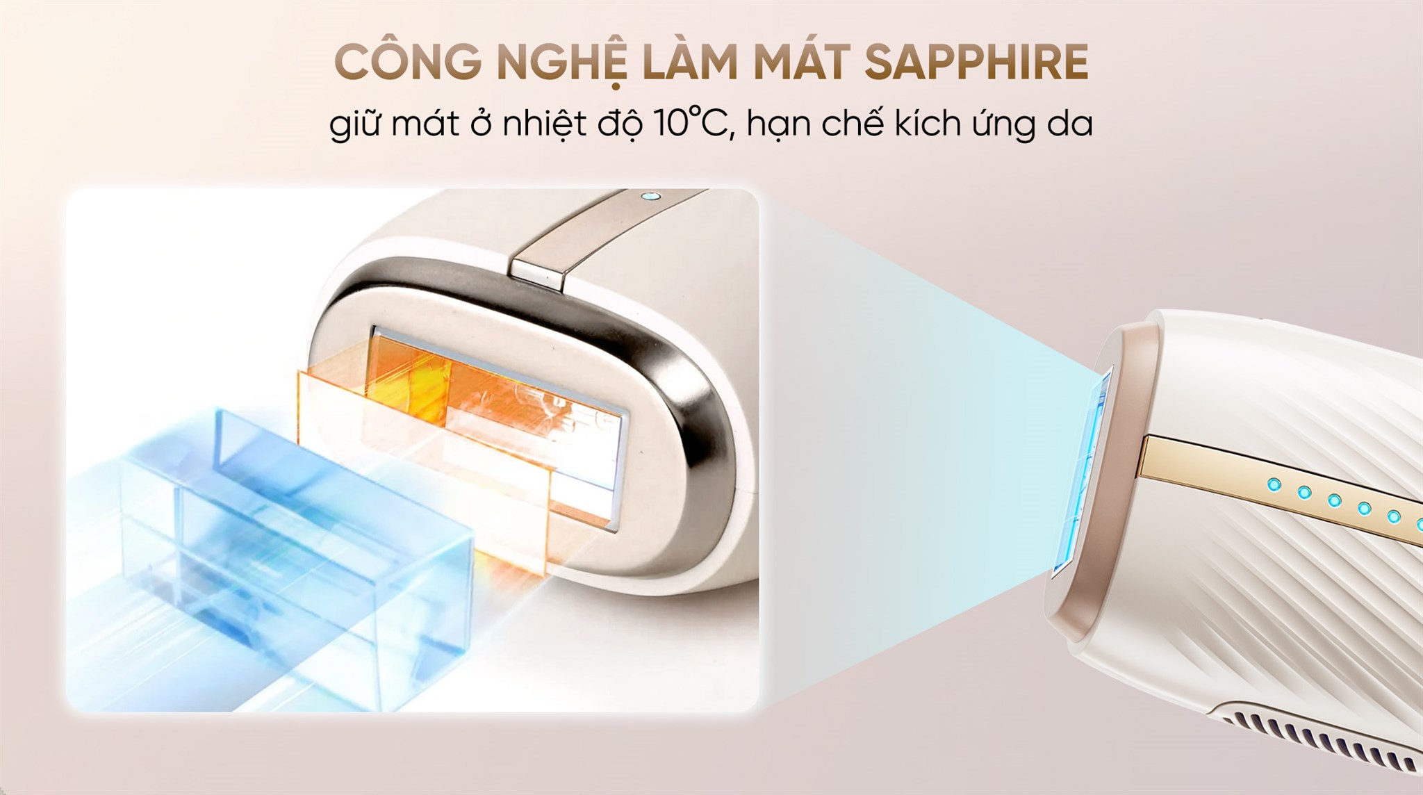 Máy triệt lông lạnh Sapphire Halio Infinity Glow Advanced IPL