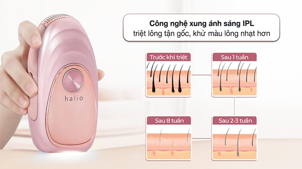 Máy triệt lông Halio IPL Cooling Hair Removal Device