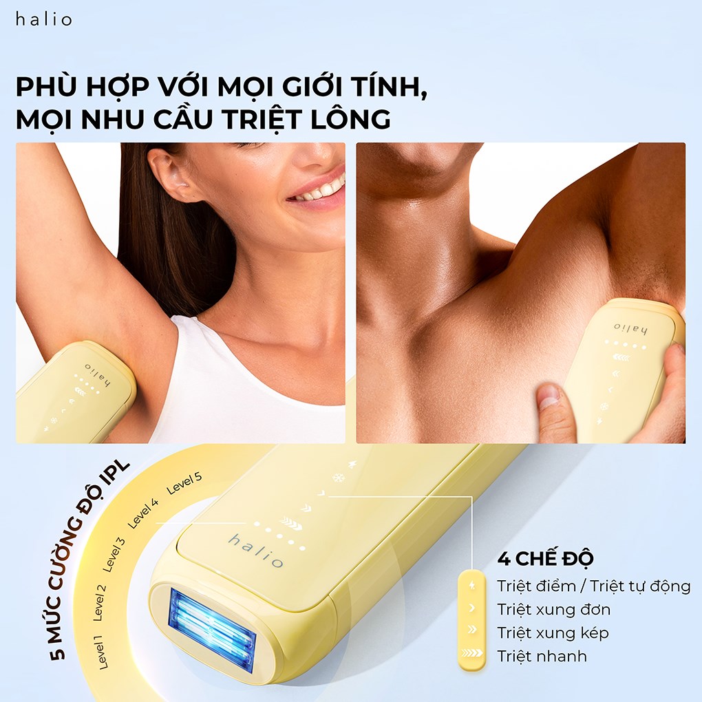 Máy triệt lông lạnh Sapphire Halio SilkGlow IPL