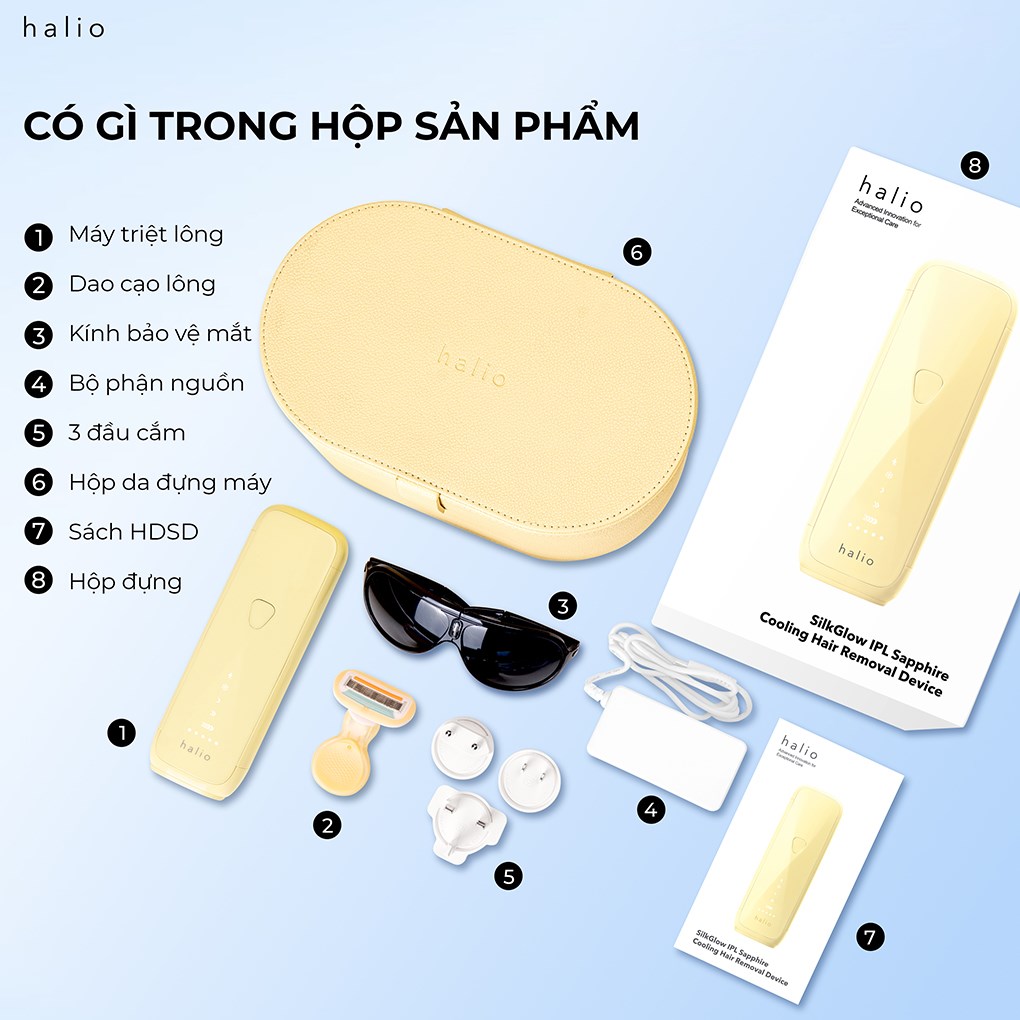 Máy triệt lông lạnh Sapphire Halio SilkGlow IPL